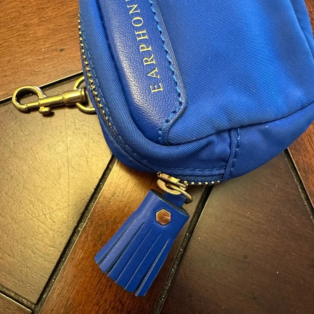 Anya Hindmarch Blue Pouch with Tassel